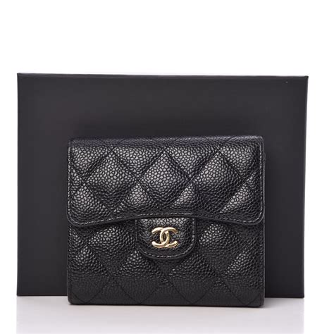 chanel flap wallet caviar